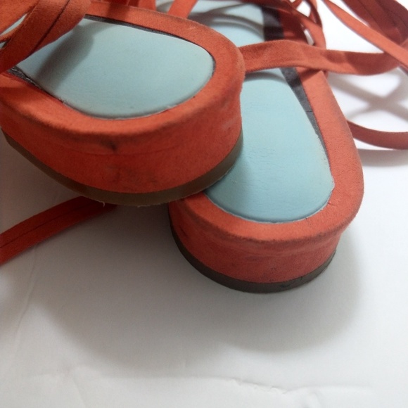 Just Fab sandals Orange sandals, Size 9 - Picture 7 of 7